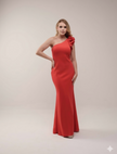 V.E. Red Flower Long Dress
