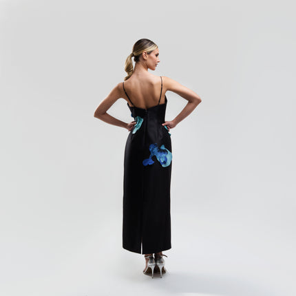 Acler Parrfold Pearl Appliqué Midi Dress