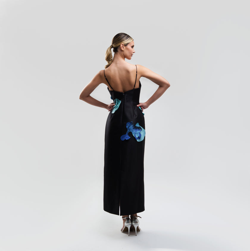 Acler Parrfold Pearl Appliqué Midi Dress