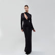 V.E. Black Cut Out Maxi Dress