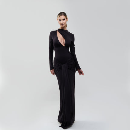 V.E. Black Cut Out Maxi Dress