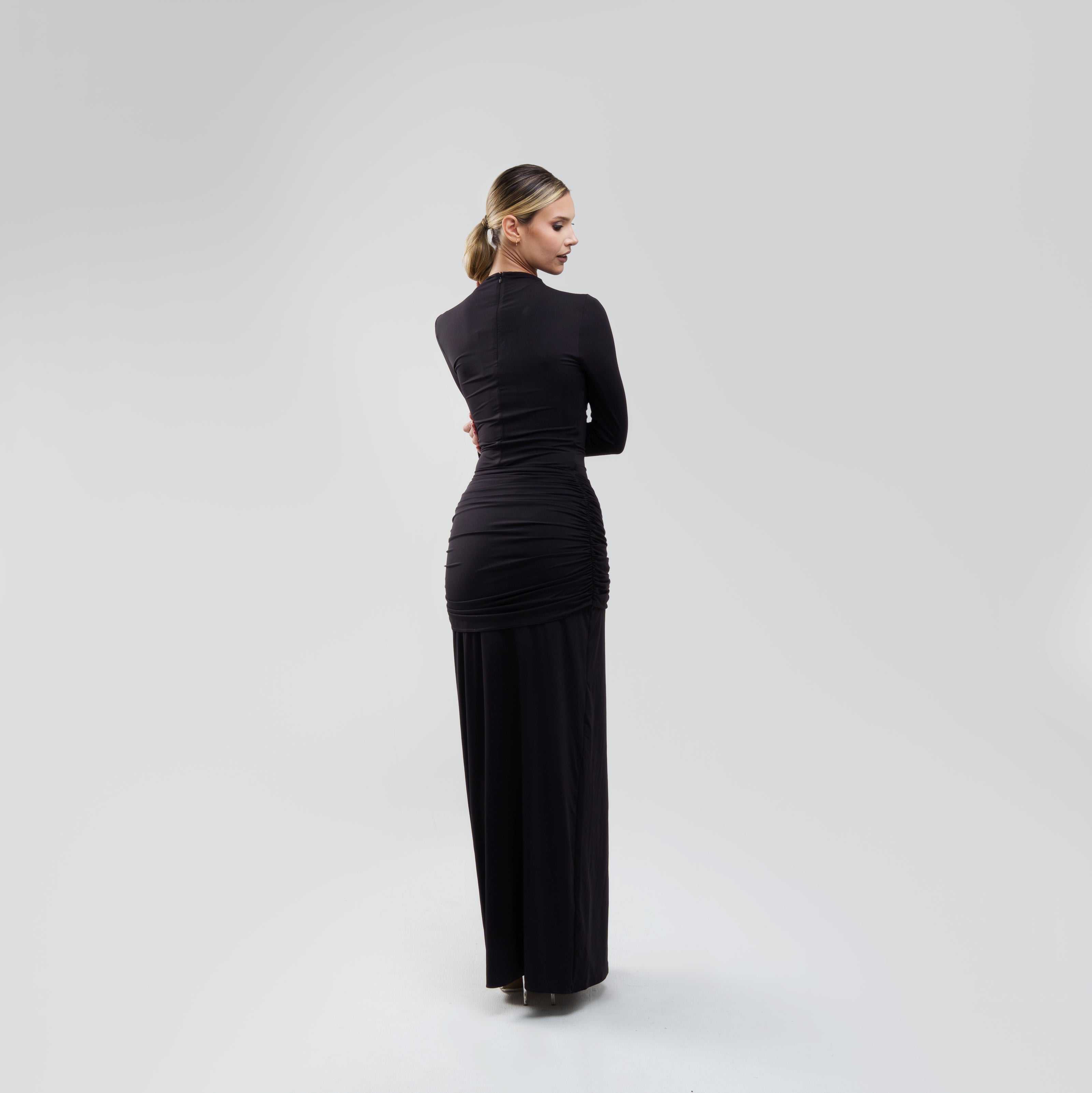 V.E. Black Cut Out Maxi Dress