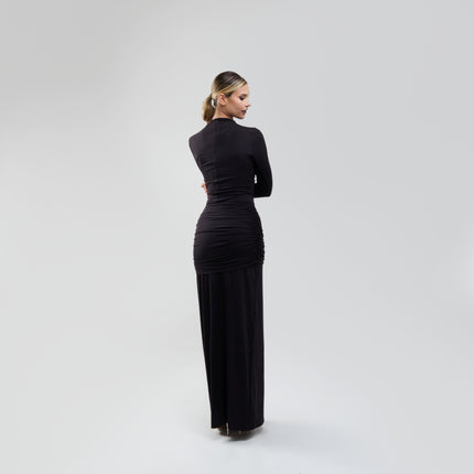 V.E. Black Cut Out Maxi Dress