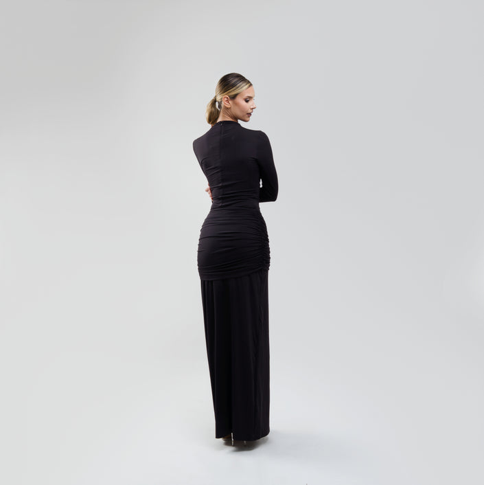 V.E. Black Cut Out Maxi Dress