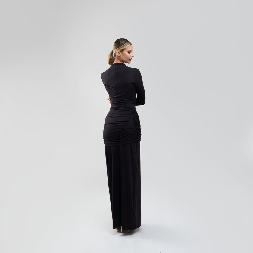 V.E. Black Cut Out Maxi Dress