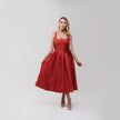 Marchesa Notte Floral‑Appliquéd Duchesse‑Satin Midi Dress