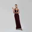 V.E. Cherry Lacquer Maxi Dress