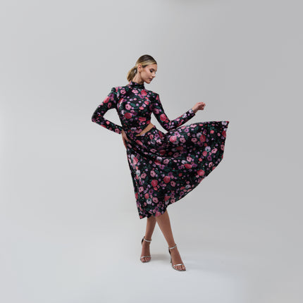 Elissabeta Franchi Floral Midi Dress