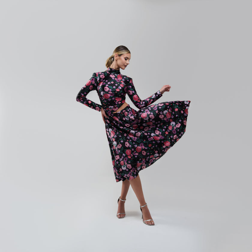 Elissabeta Franchi Floral Midi Dress
