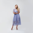 Self Portrait Lilac Guipure Lace Midi Dress