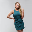 Acler Manton Asymmetric Petal Halter Minidress