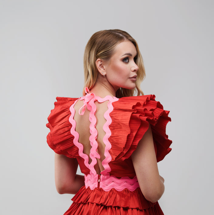 Celia B Prisma Red Mini Dress