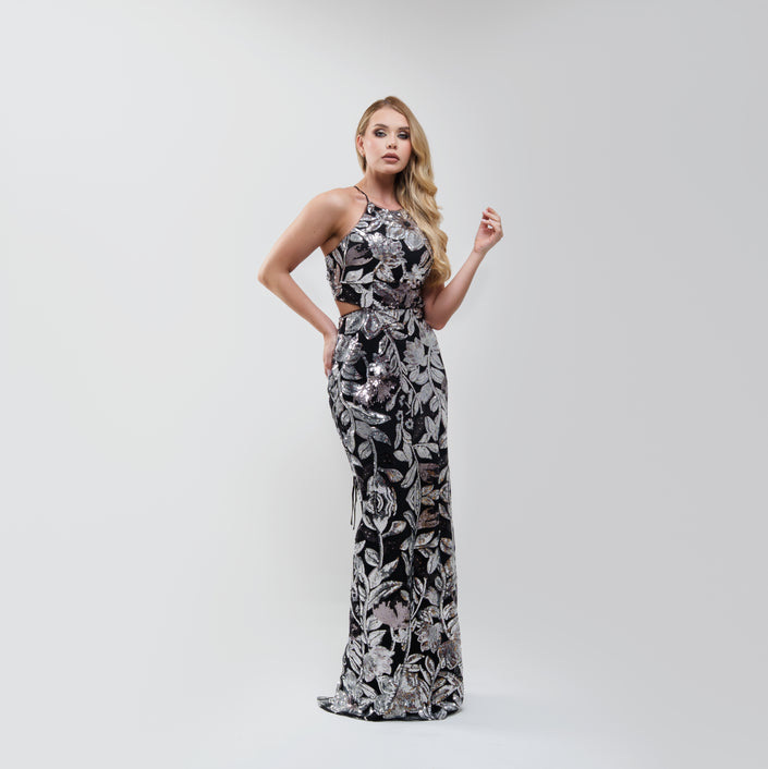 Marchesa Notte Sequin‑Embellished Tulle Gown
