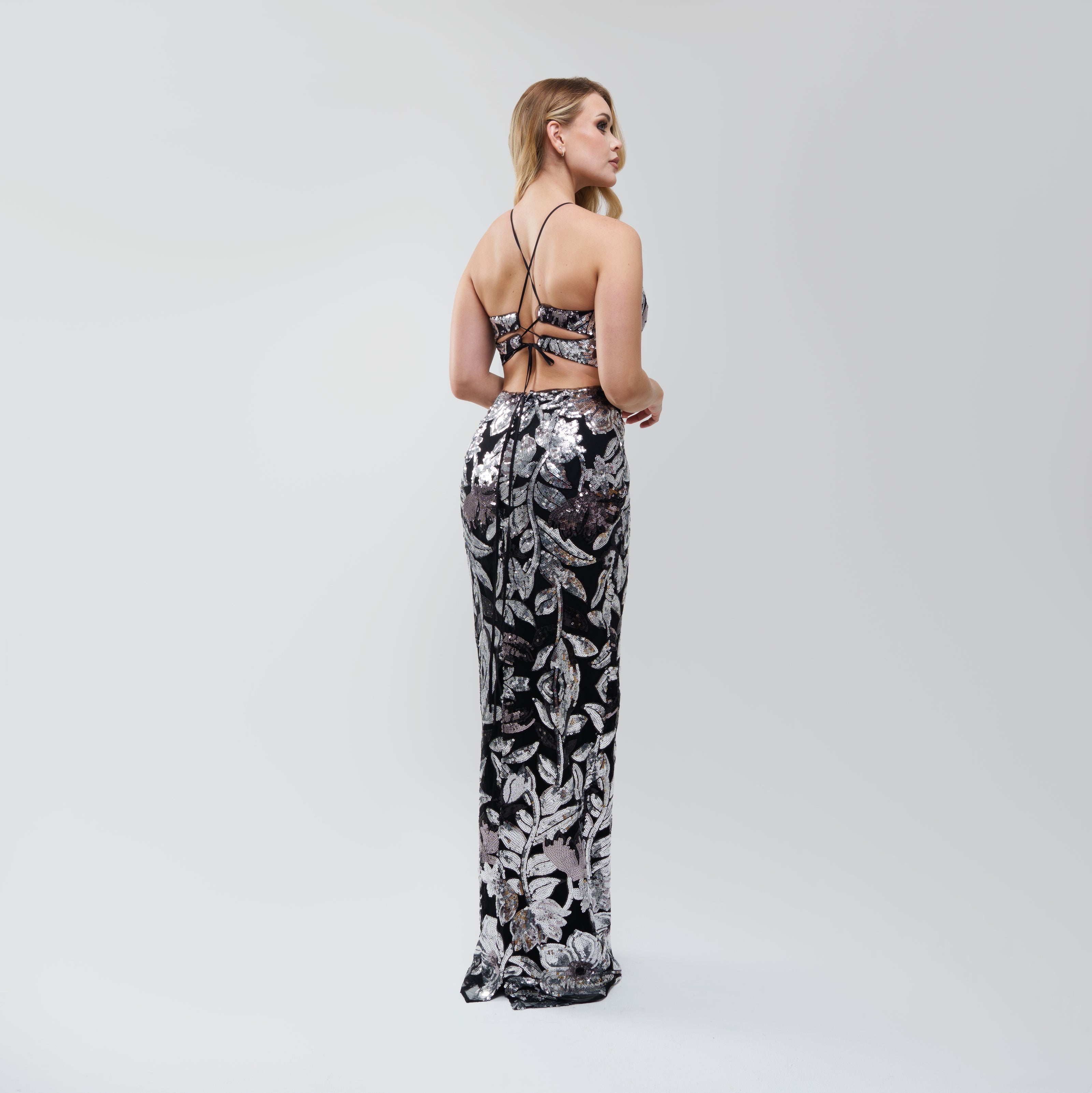 Marchesa Notte Sequin‑Embellished Tulle Gown
