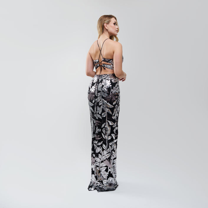 Marchesa Notte Sequin‑Embellished Tulle Gown