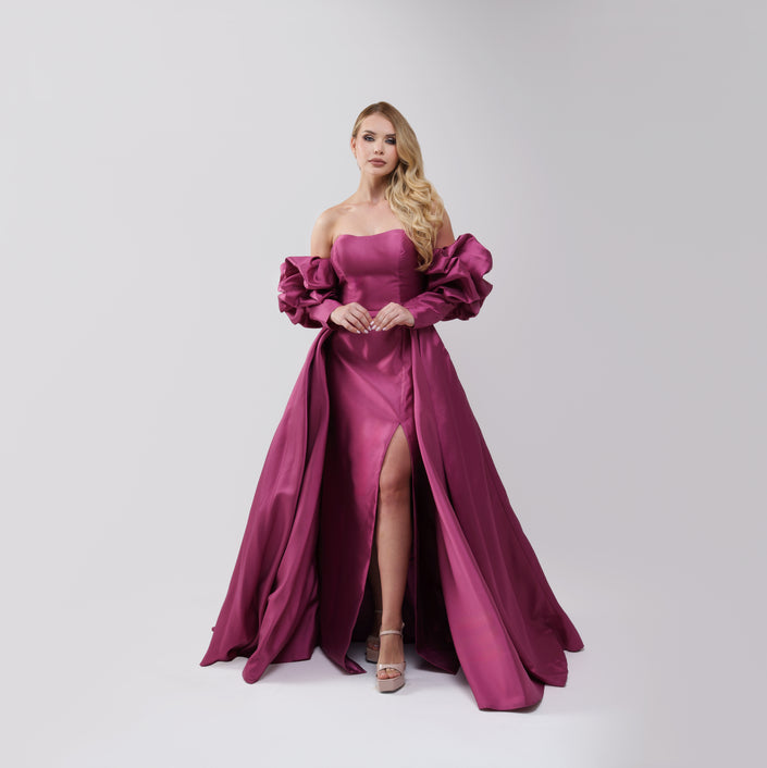 Al Daker Fucsia Gown Long Dress