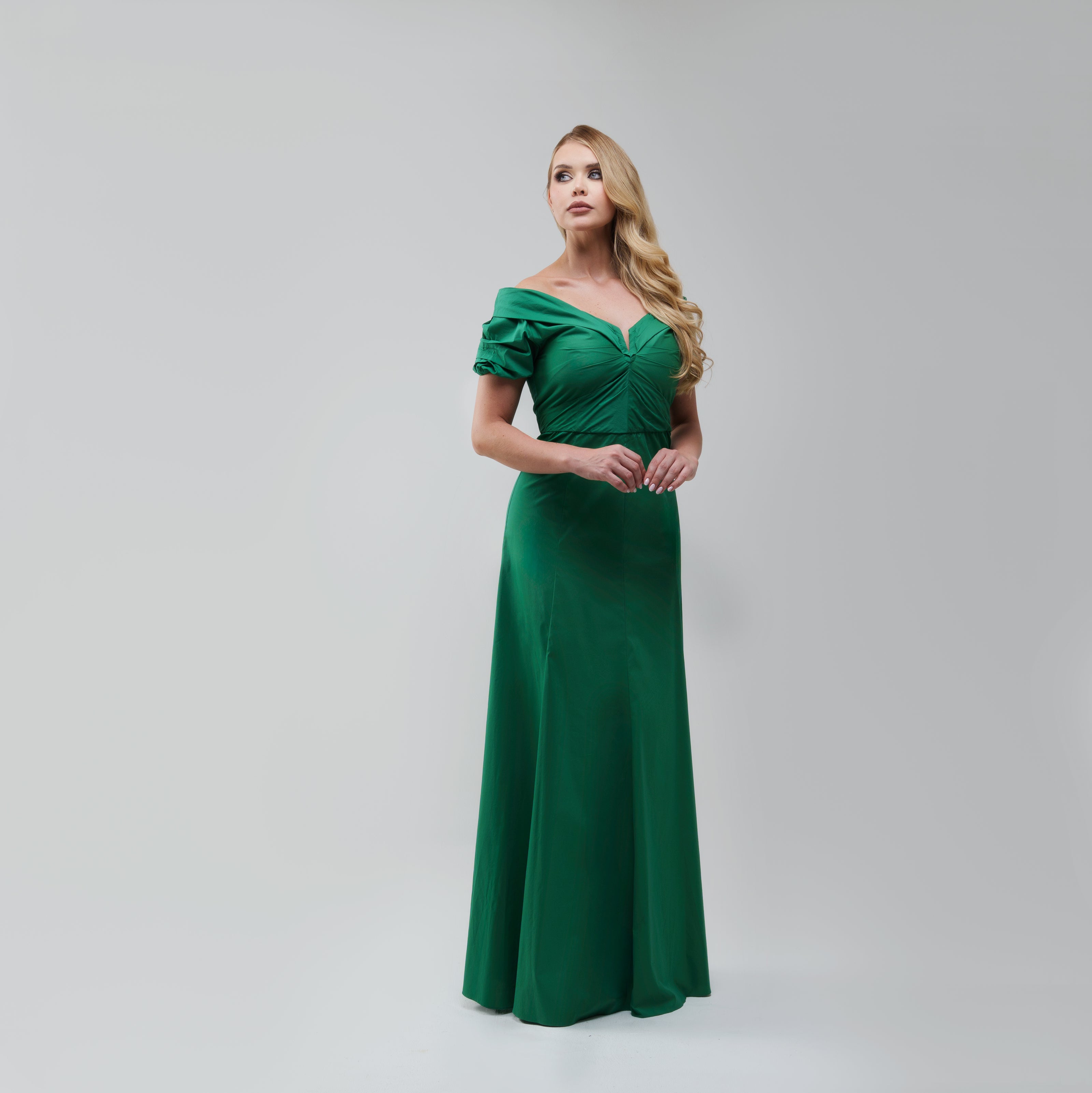 Diane von Furstenberg Laurie Pleated Cotton‑Blend Poplin Maxi Dress