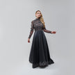 Sertal Grey Pearl Gown Long Dress