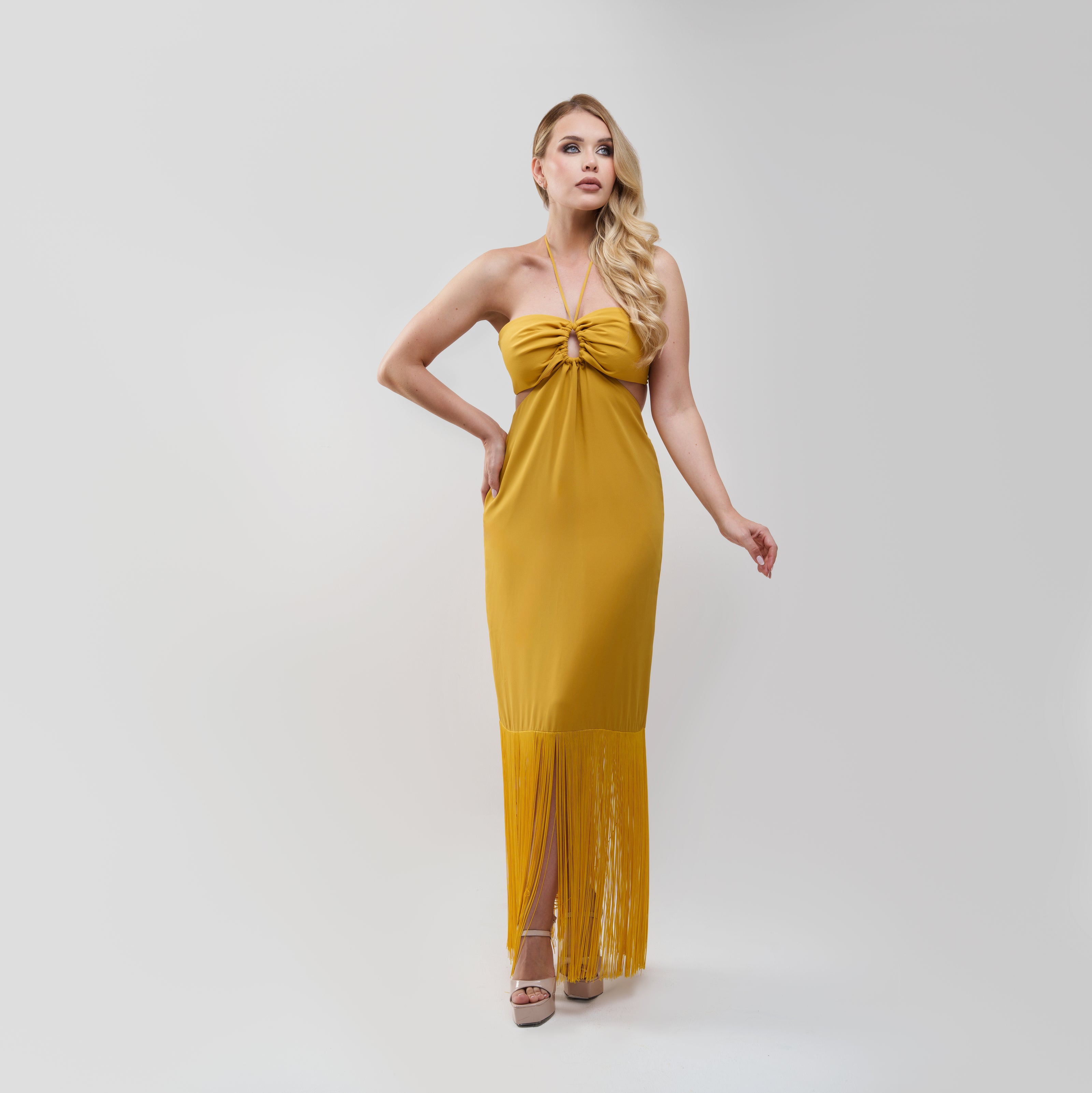 No Pise La Grama Arrecife Fringe Midi Dress