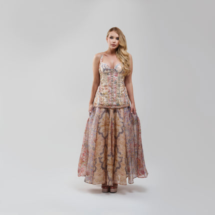 Zimmermann Rebellion paneled layered printed linen maxi dress