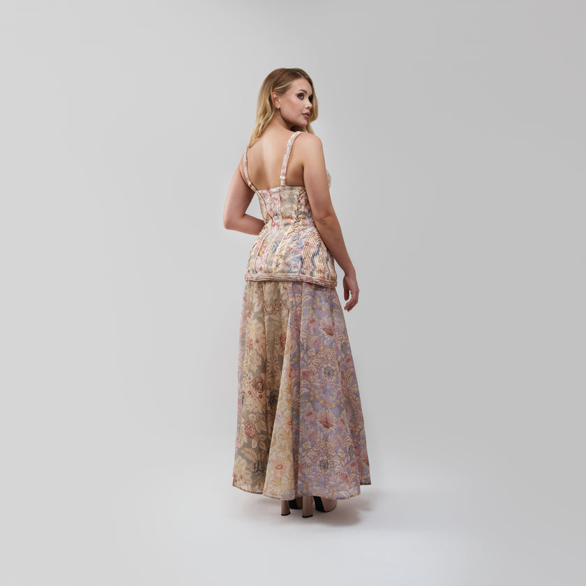 Zimmermann Rebellion paneled layered printed linen maxi dress