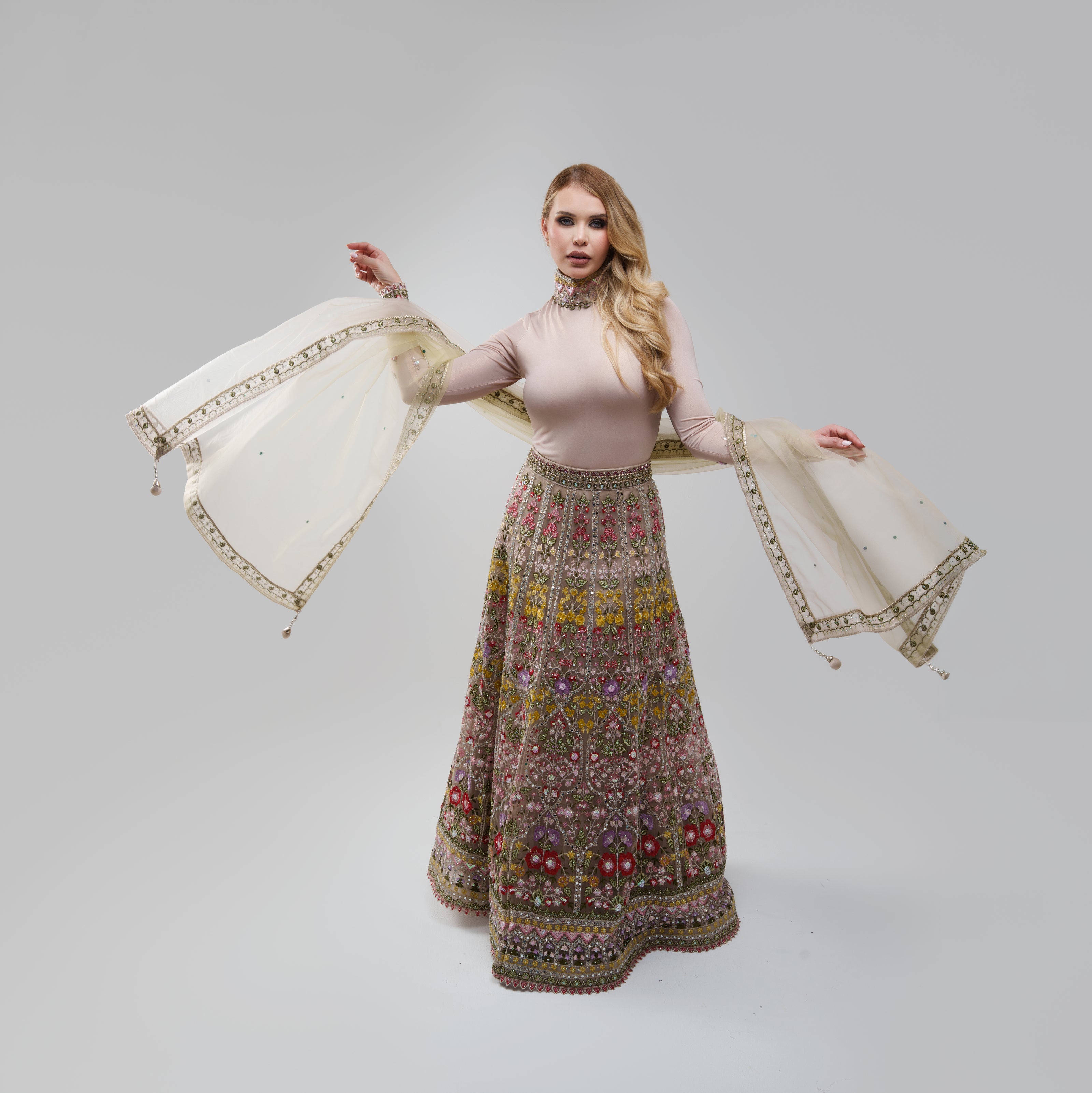 Sabyasachi Hindu Skirt and Body set