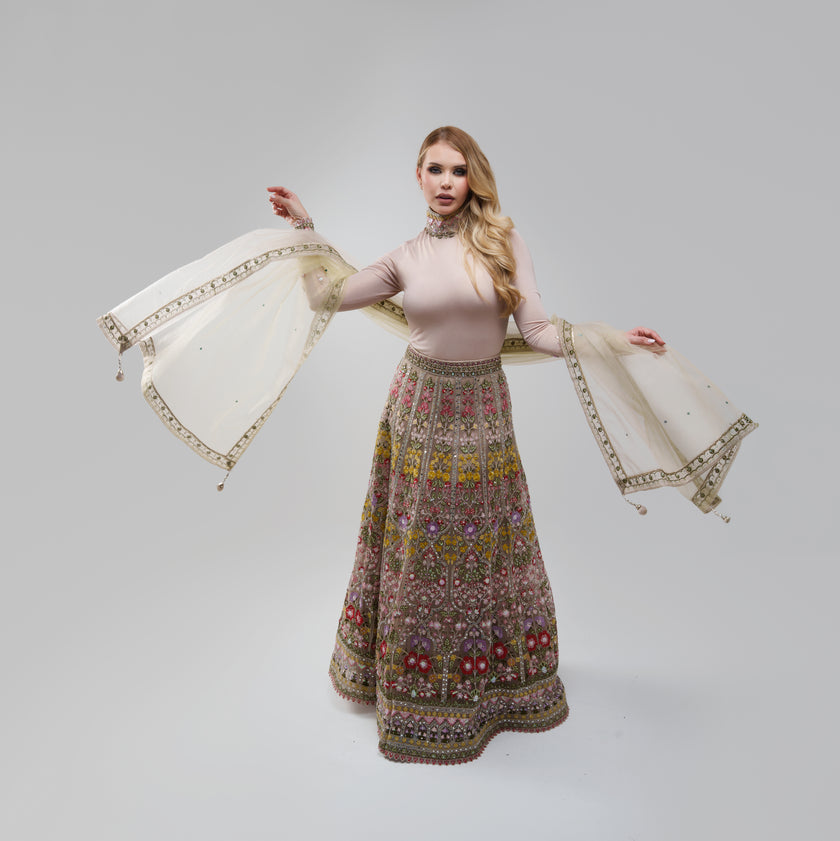 Sabyasachi Hindu Skirt and Body set