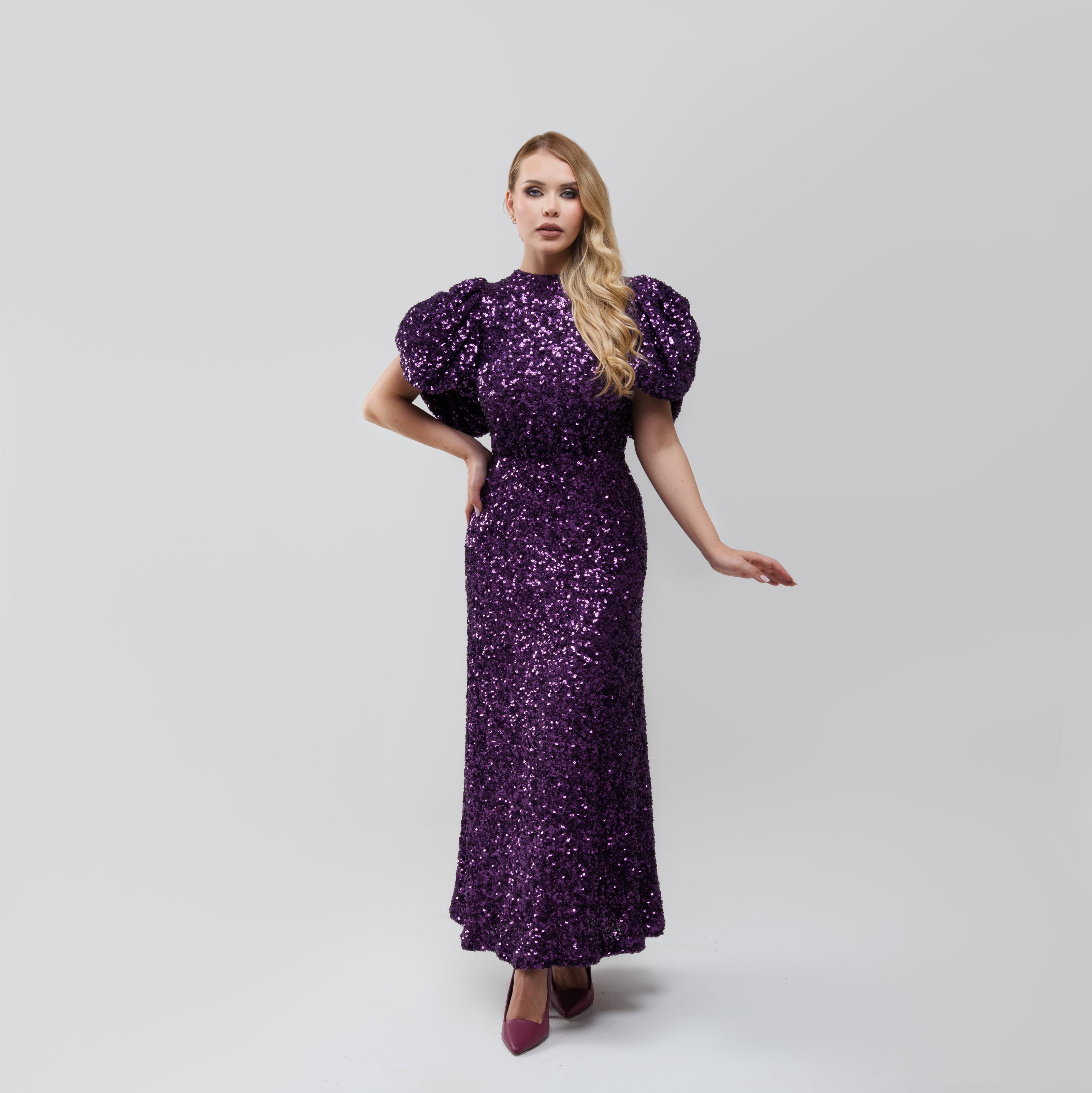 Rotate Birger Christensen Dawnty Open‑Back Sequined Midi Dress