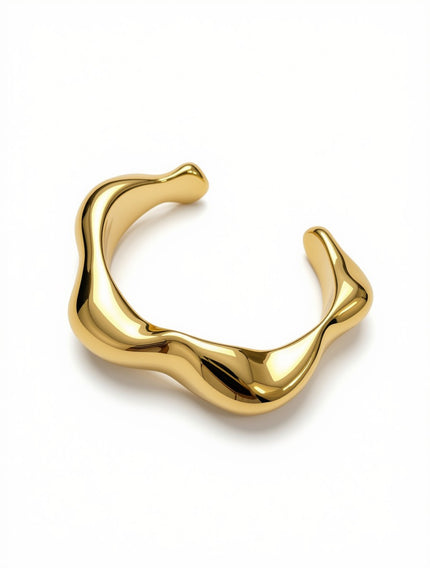 Set de Brazaletes Cuffs Escultóricos Dorado