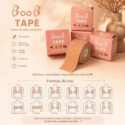 Cinta Adhesiva Levanta Busto (Boob Tape) Hipoalergénica