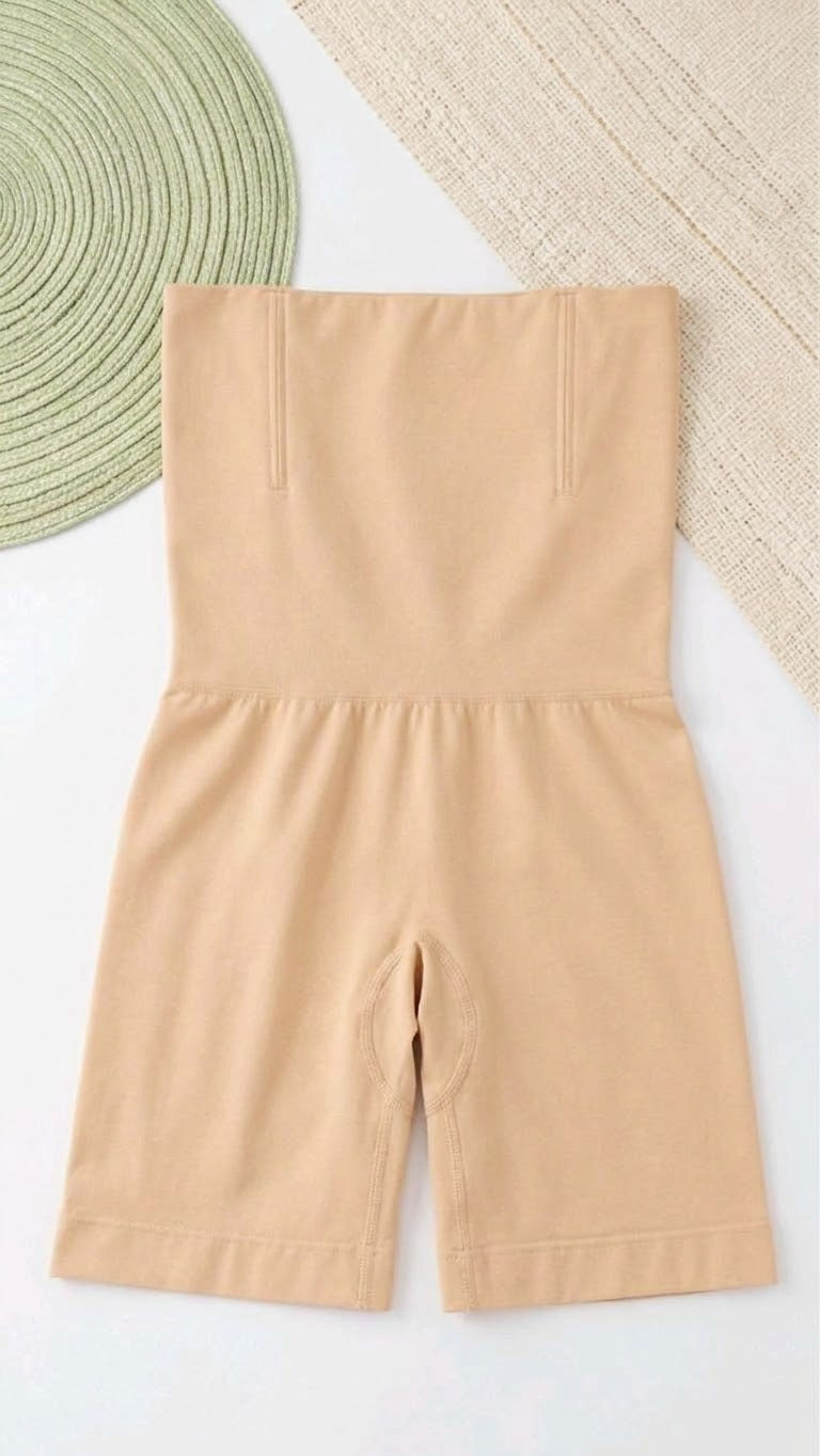 Faja Moldeadora de Alta Compresión de Talle Alto y Pierna Tipo Shorts (Nude)