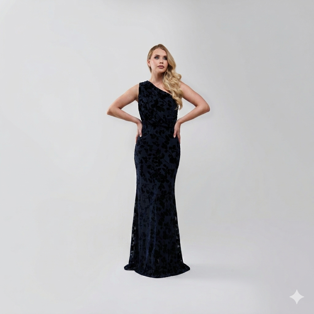 Carolina Herrera Velvet flower Maxi Dress