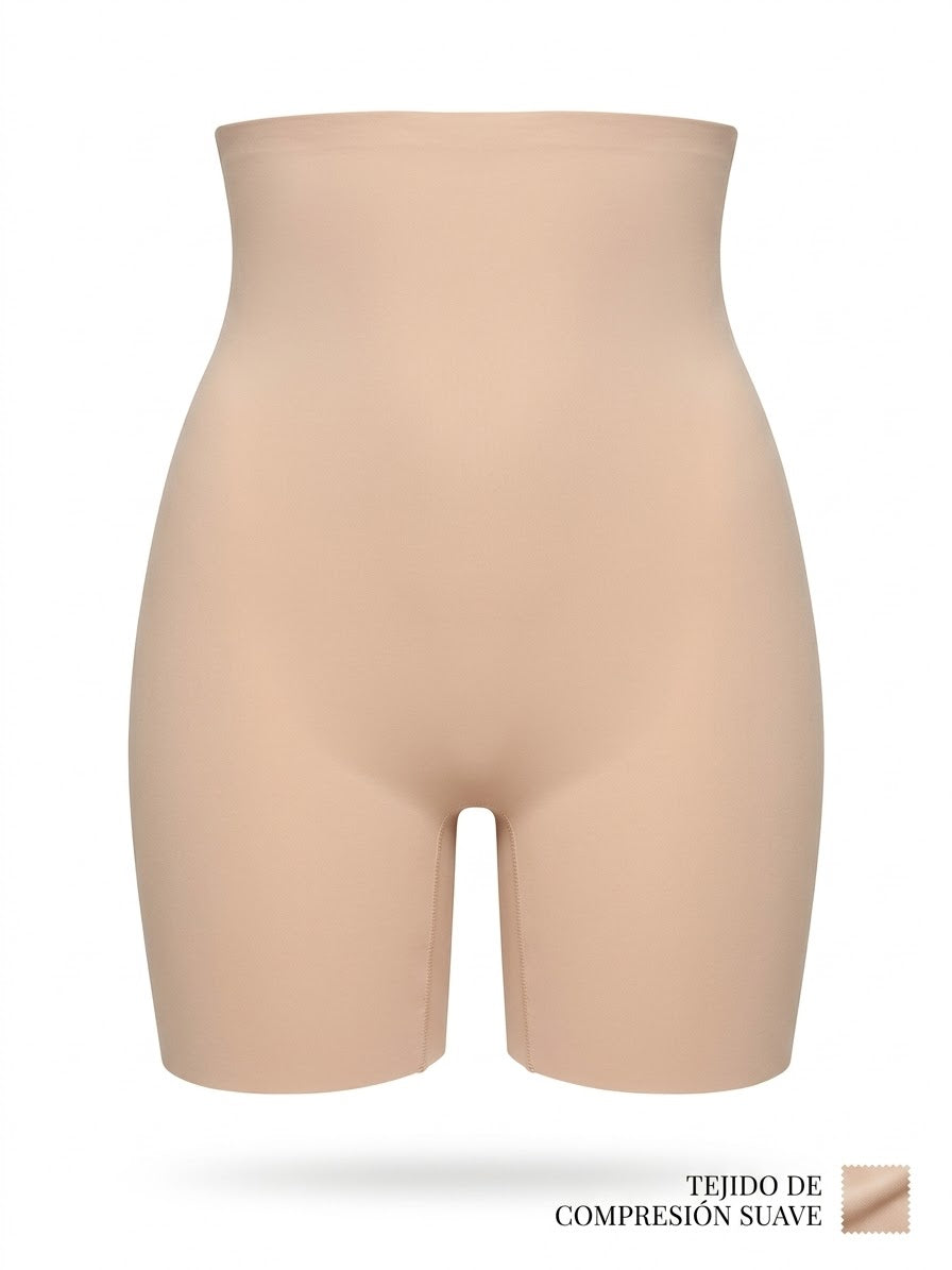 Faja Moldeadora de Alta Compresión de Talle Alto y Pierna Tipo Shorts (Nude)