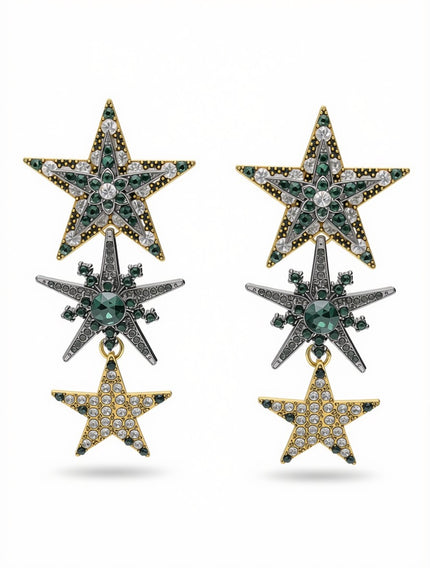 Zarcillos Drop Cascadas de Estrellas Celestiales