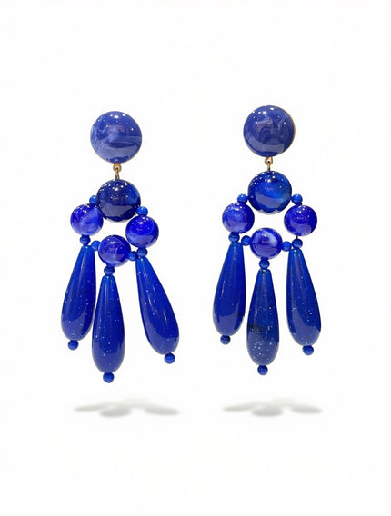 Zarcillos XL Cobalt Resin Drop Statement
