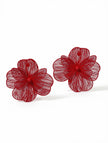 Zarcillos XL Red Floral Wire Statement