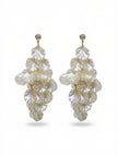Zarcillos Largos Pearl Petal Drop Statement