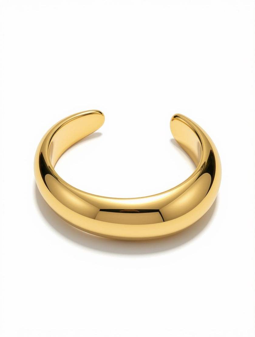 Set de Brazaletes Cuffs Escultóricos Dorado