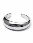 Set Brazaletes Cuffs Escultóricos Plateados
