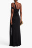 Marchesa Notte One-shoulder ruched Long Dress