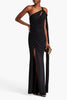 Marchesa Notte One-shoulder ruched Long Dress