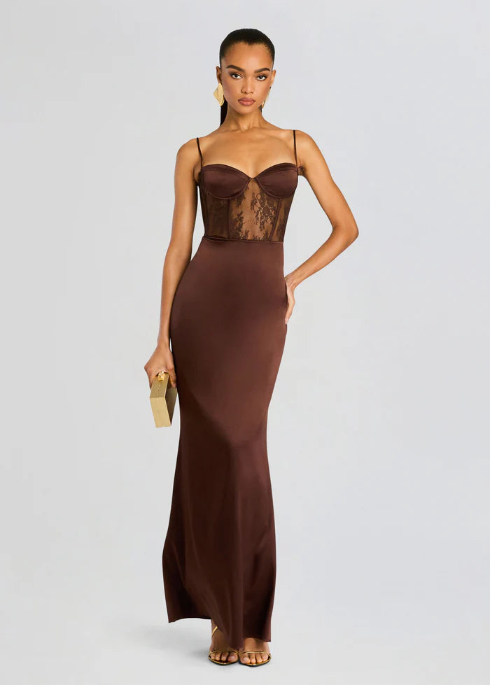 Retrofete Shanelle Silk Long Dress